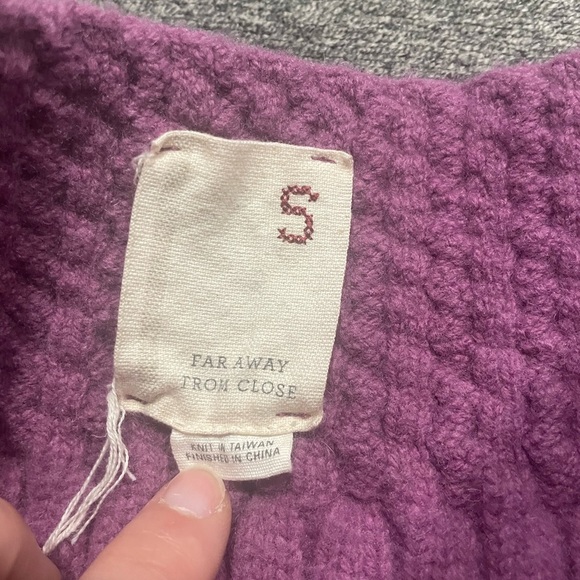Anthropologie Far Away From Close Purple Knit Sweater Skirt Size S - Picture 3 of 4